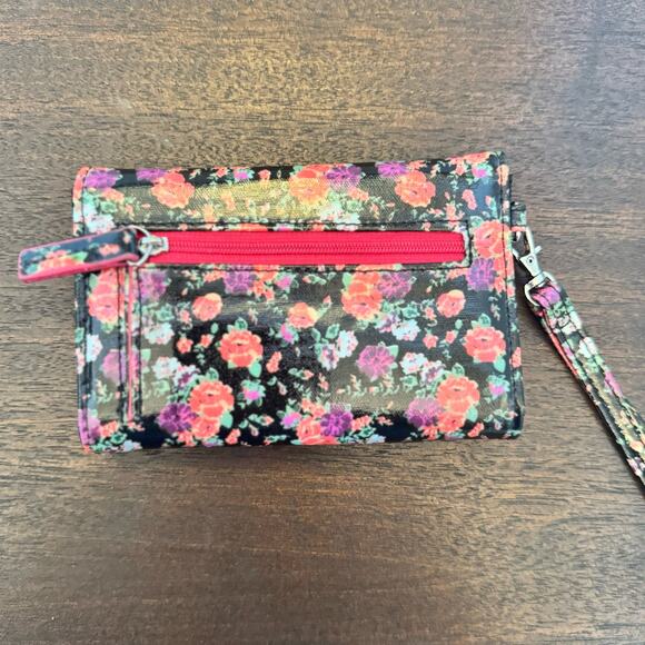 Madison Spencer Wristlet Floral Wallet 4x6 Zipper Coin Credit Card ID Unused - Picture 2 of 10